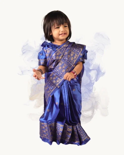 Japani Silk Saree Baby Ready Saree for Kids 2