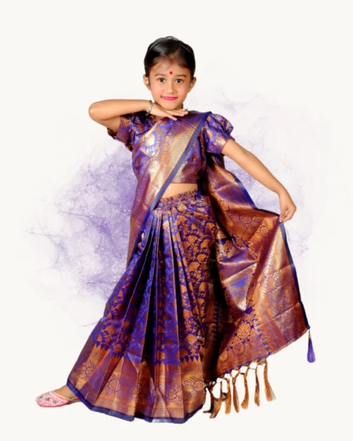 Jhalom Banarashi Ready Saree for Kids