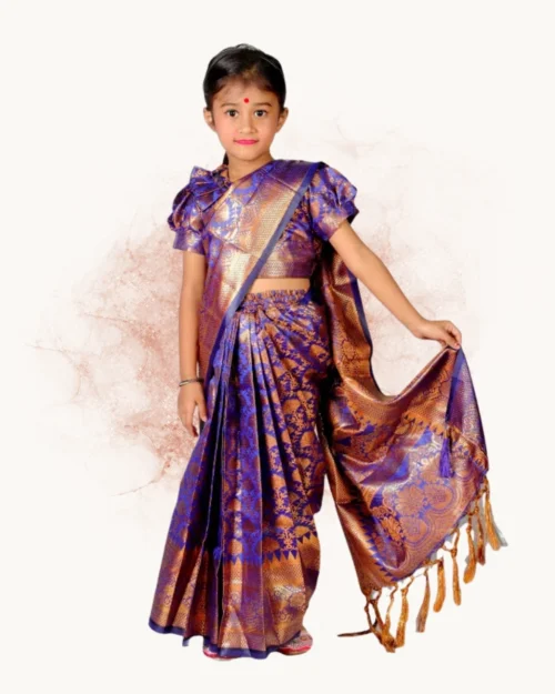 Jhalom Banarashi Ready Saree for Kids 2