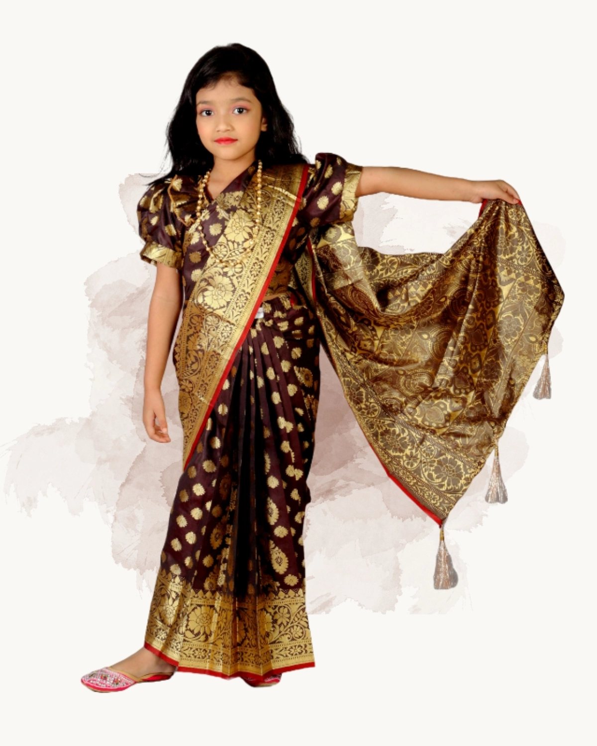 সফট লতা কাটান রেডি শাড়ী - Image 4