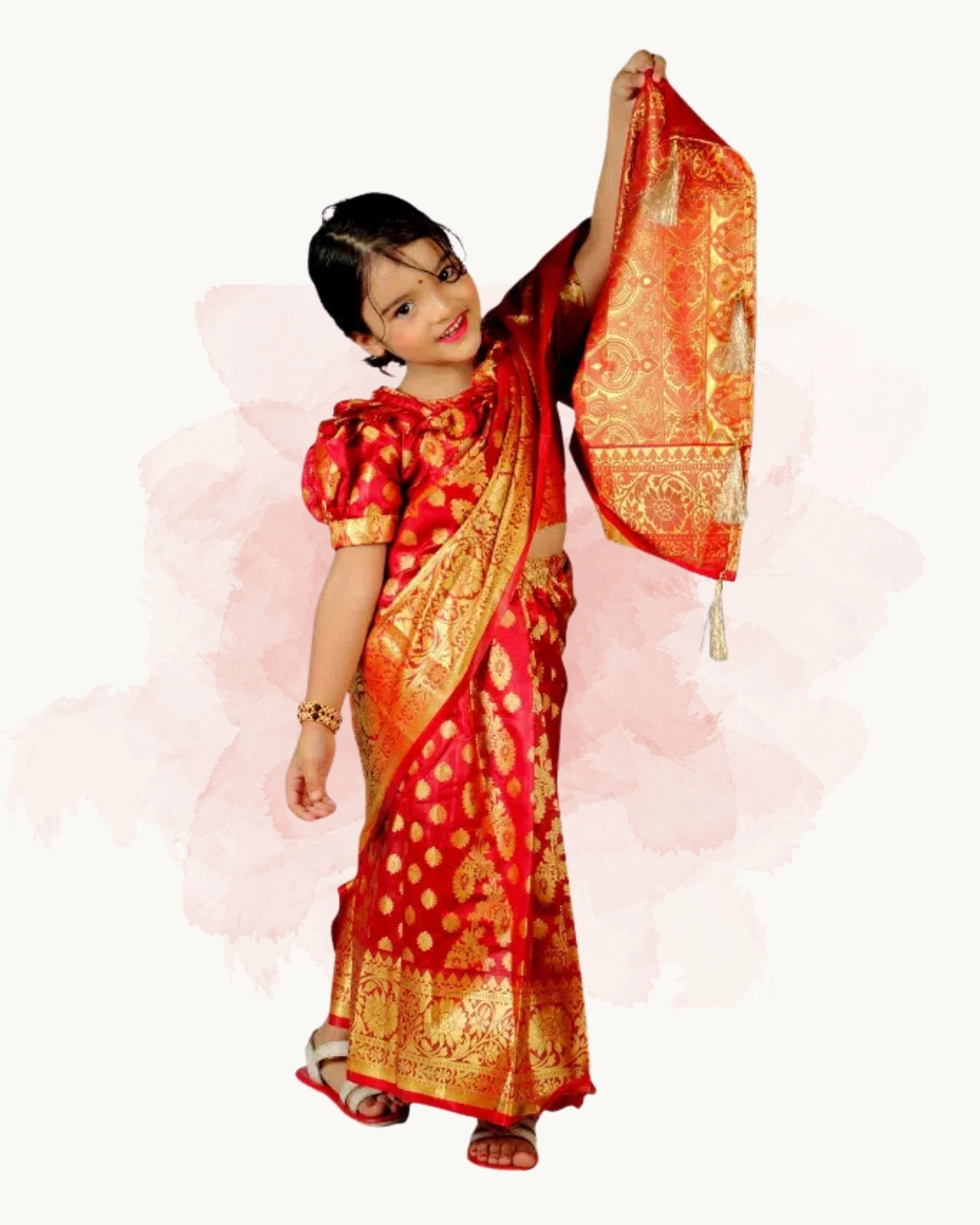 সফট লতা কাটান রেডি শাড়ী - Image 3