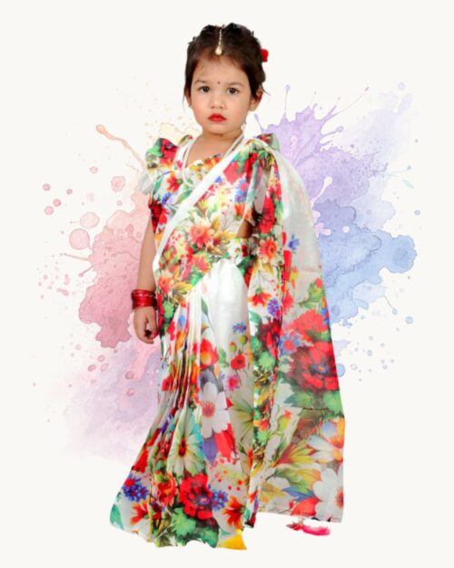 Chanderi silk bahari flower -1