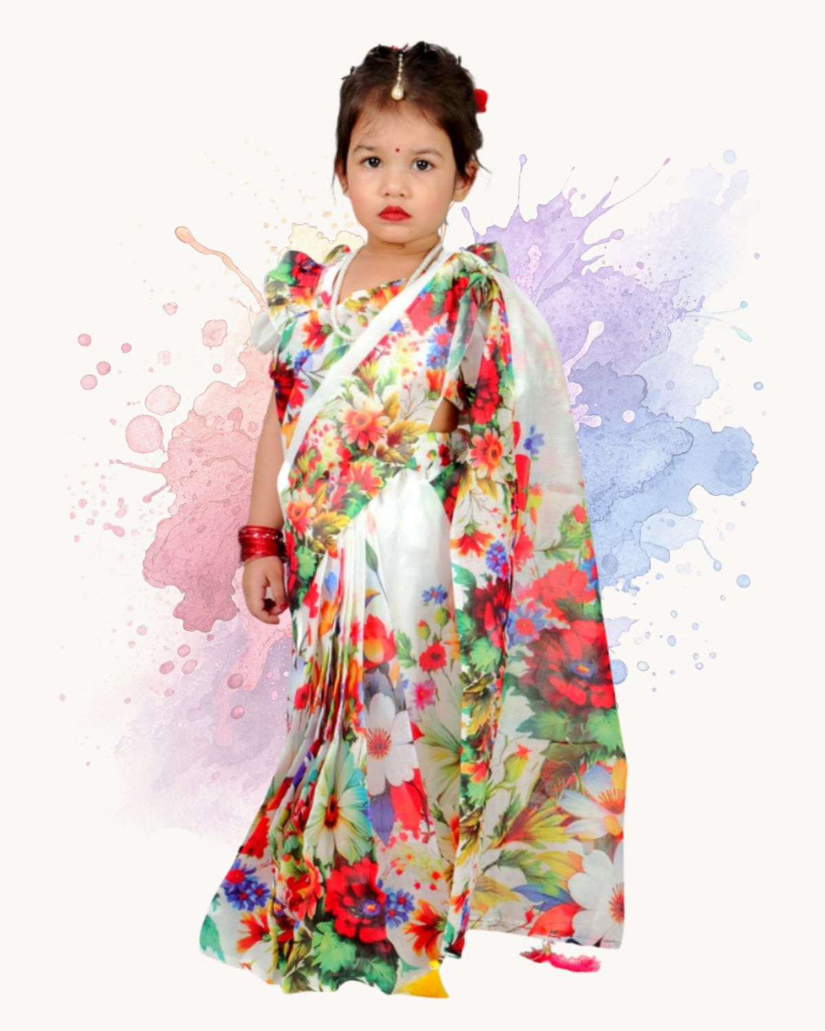 Chanderi silk bahari flower -1